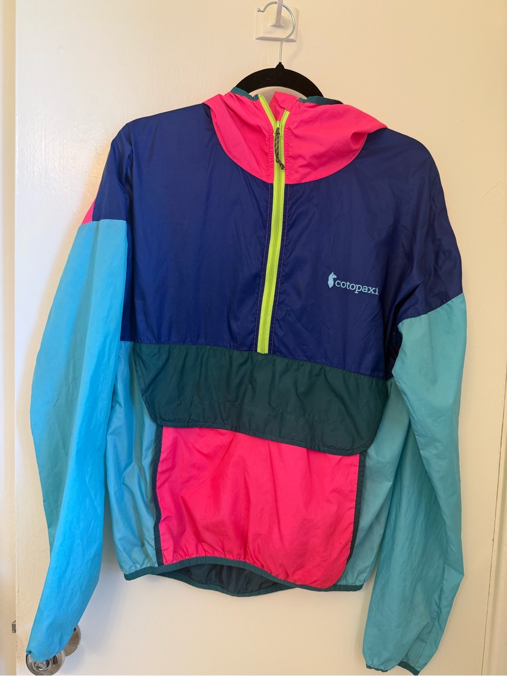 cotopaxi XS Colorblock Windbreaker Jacket - Pink, Blue & Teal